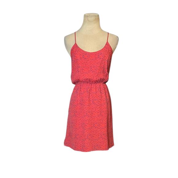 Broadway & Broome pink blue print silk halter mini dress size 4 - Picture 8 of 16